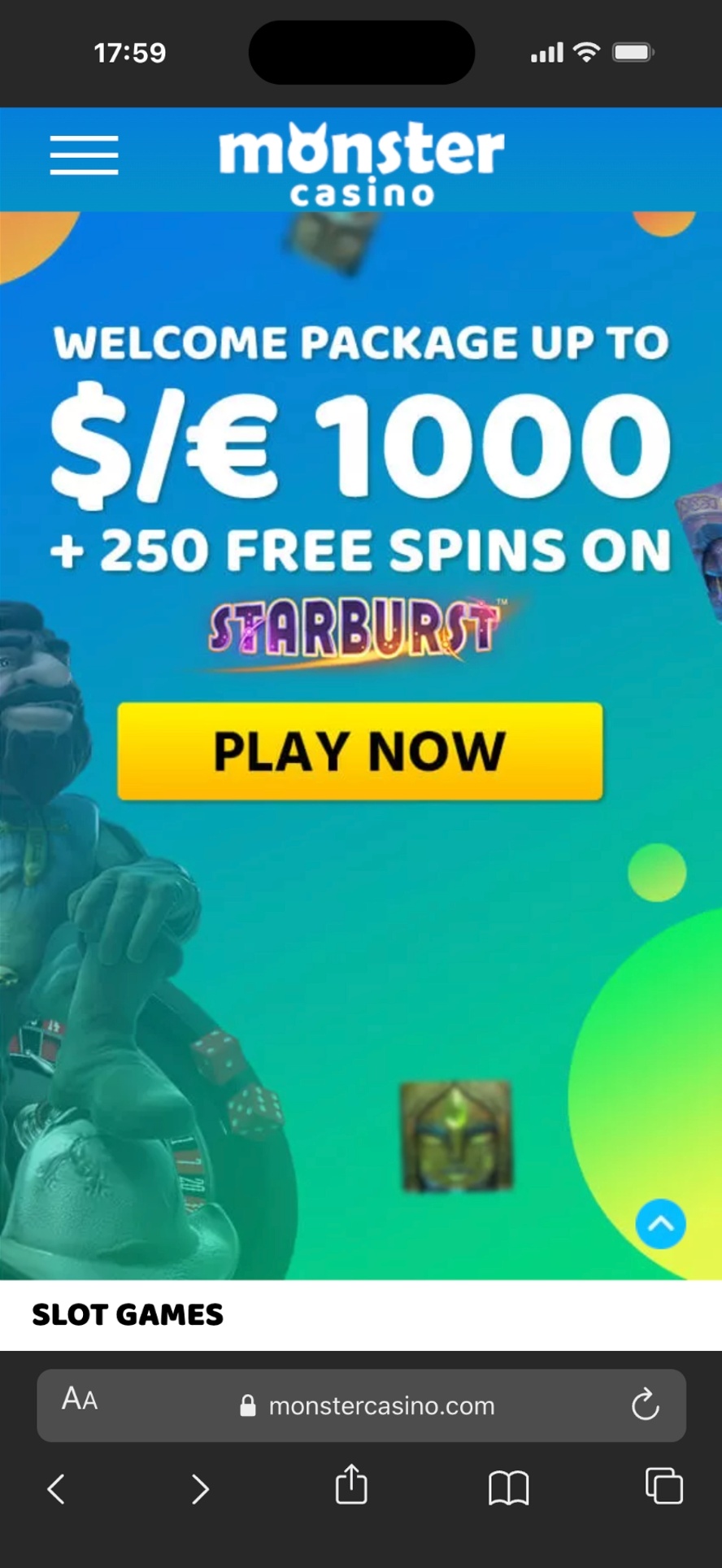 Monster Casino mobile home