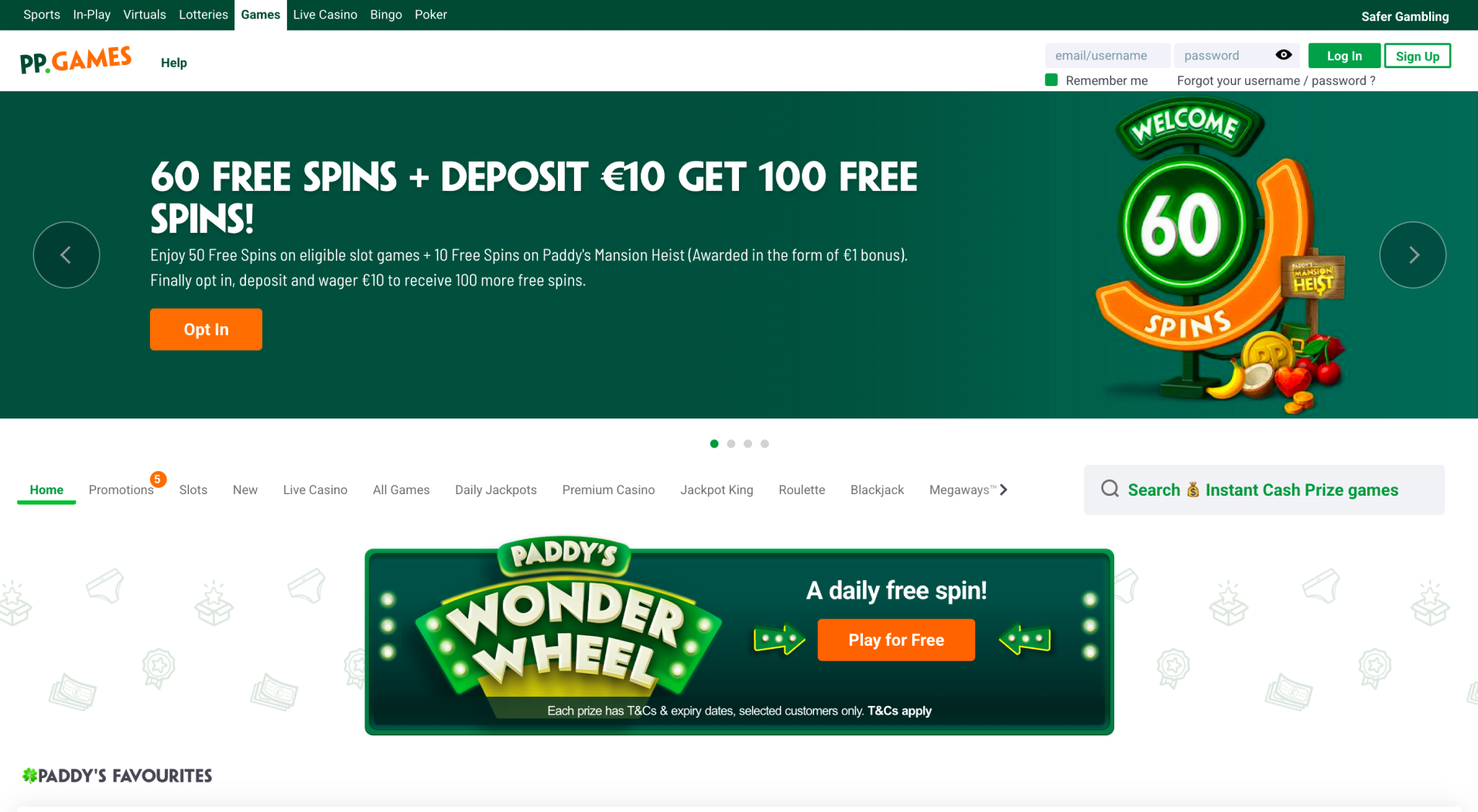 Paddy Power Games screenshot 1