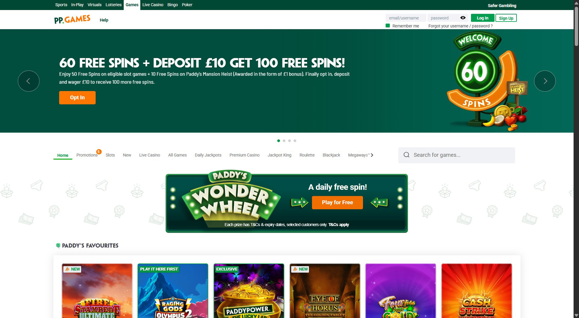 1. Paddy Power Games