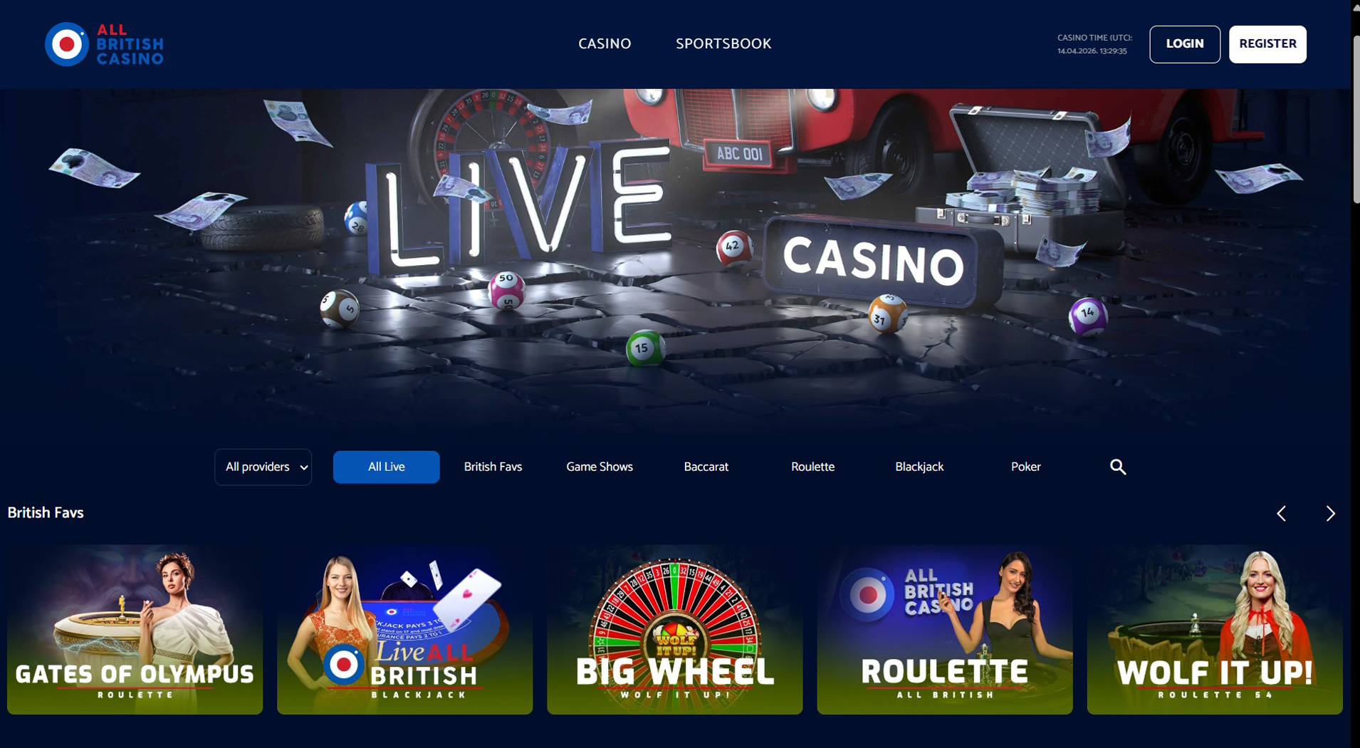 3. All British Casino - Strong Boku Casino Value