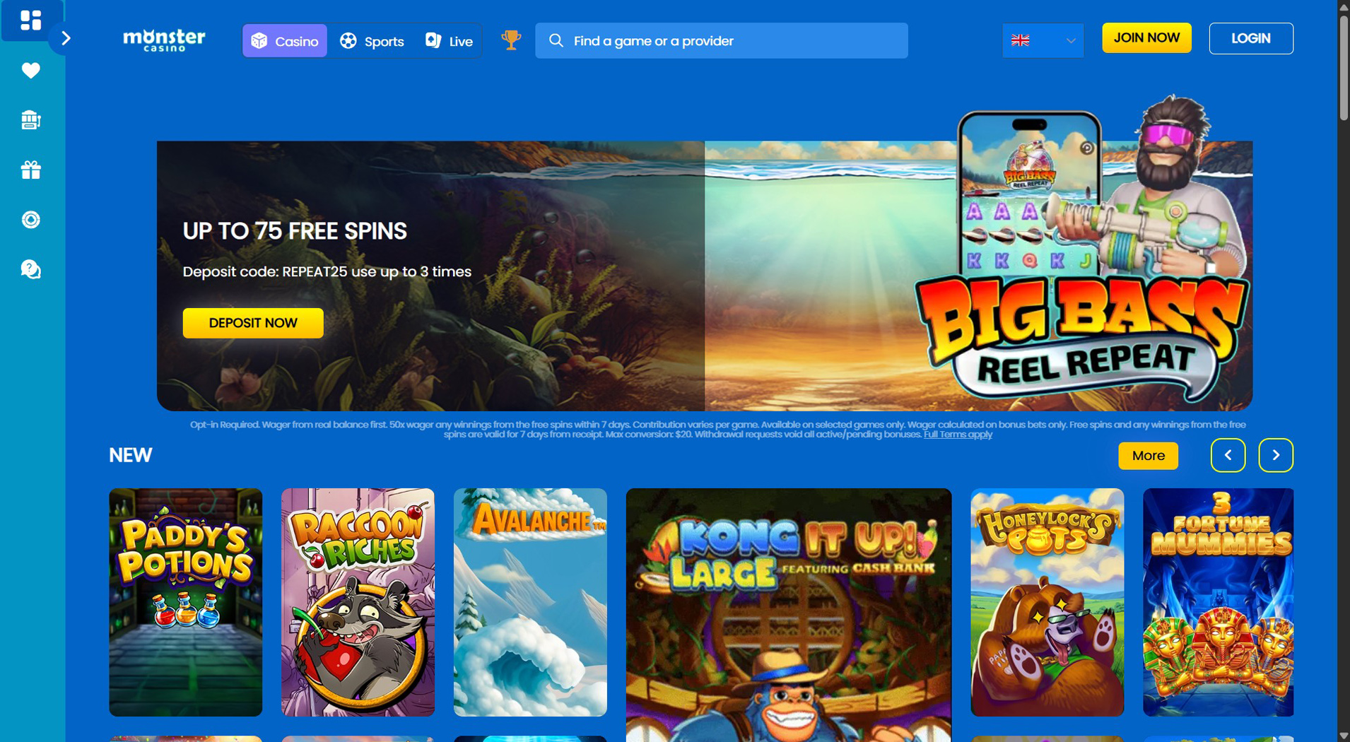 9. Monster Casino - Easy Boku Casino Setup